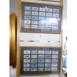 2 X FRAMED & GLAZED SETS OF AEROPLANE CIGARETTE CARDS 49 X 33 CMS