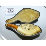 CASED MEERSCHAUM PIPE