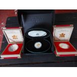 Canada X 3 $2 2000 $15 1999 and 2000 F D C silver proofs boxed with certs
