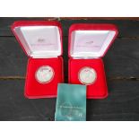 Australia X 2 50 cents F D C boxed silver proofs 2000 and 2002 (with cert)