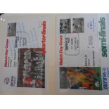 EUFA 1996 European football Match result cvrs, stamps etc..in 3 albums