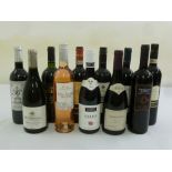 Eleven 75cl bottles of French, Italian and Spanish wine