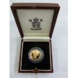 A 1995 proof Sovereign in fitted case