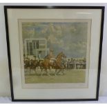Sir Alfred J. Munnings limited edition framed and glazed lithographic print, signed bottom right
