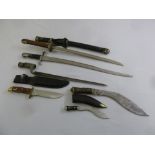 A quantity of International swords and daggers (6)