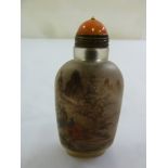 An early 20th century Chinese reverse painted snuff bottle