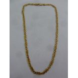 9ct yellow gold fancy link necklace, approx total weight 19.4g