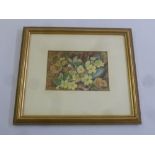 F. A. Fuchs framed and glazed watercolour of flowers, signed bottom right, 12 x 18cm