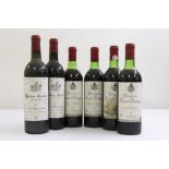 Six 75cl bottles of claret to include Chateau Montrose 1978 Saint-Estephe Grand Cru Classe x 2 and