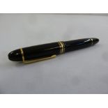 A Mont Blanc Meisterstuck No.149 fountain pen with 18ct gold nib and gold fittings