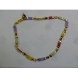 14ct yellow gold and semi-precious stone necklace