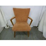 1960s occasional armchair with upholstered seat