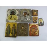 Eight modern reproduction Greek and Russian Icons