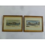 Charles Cooper Henderson 1803-1877 a pair of framed watercolours of coaching scenes, monogrammed,