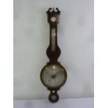 Edwardian mahogany mercury banjo barometer