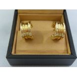 A pair of Bulgari Zero 18ct yellow gold earrings in original case, approx total weight 15.0g