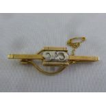 9ct gold tie clip, approx total weight 10.2g