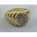 18ct yellow gold and diamond ring, approx total weight 9.0g