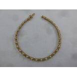 9ct yellow gold and diamond bracelet, approx total weight 4.9g