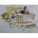 A quantity of costume jewellery to include watches, necklaces and bracelets