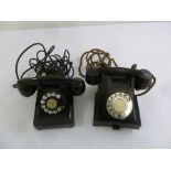 Two 1960s Bakelite telephones