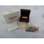 Minox AX gold (spy camera) serial no. AX1-007 in original packaging