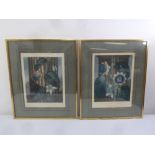 A pair of early 19th century framed and glazed botanical prints by Dr Thornton dated 1802,