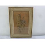 Pablo Picasso framed and glazed print titled Cheval avec jeune homme en bleu, stamped bottom