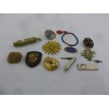 A quantity of collectables to include a Metropolitan Police whistle, a cigar cutter and a netsuke