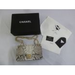 Chanel snakeskin ladies handbag to include certificate no. 21238929, documents and original