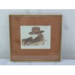 Sarah Churchill framed and glazed limited edition print 569/750 of Sir Winston Churchill, signed