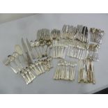 Kings pattern silver plated canteen of flatware for twelve place settings