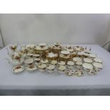 Royal Albert Old Country Roses dinner and tea service to include plates, bowls, serving dishes, meat