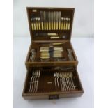 A canteen of silver plated flatware