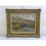 John C. Syer framed oil on panel of a country landscape, 34 x 44cm