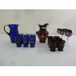 A quantity of glass to include two jugs, claret glasses and drinking glasses (19)