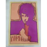 An original Bob Dylan poster titled Visions by Pandora Productions 1967, C.H. Johansen III, 89 x