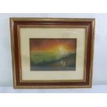 Mary Anne Clarke 1947 framed and glazed pastel titled Summer Vista, signed bottom right, to