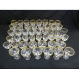 A quantity of St Louis gold rim drinking glasses of various sizes (47)