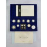 A 2000 silver proof set to include Maundy collection