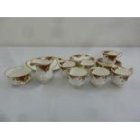 Royal Albert Old Country Roses tea service to include cups, saucers, plates, sandwich plate, milk