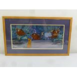 Walt Disney framed and glazed limited edition polychromatic cell of The Lion King Timon and Pumba,