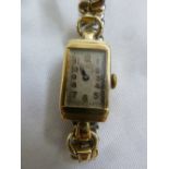 An antique Rolex ladies 9ct wristwatch, A/F