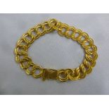 A gold fancy link bracelet stamped 916, tested 22ct, approx weight 17.8g