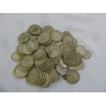 A quantity of pre 1947 silver coins