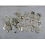 A quantity of silver plated flatware various styles and patterns
