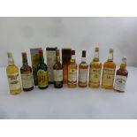 A quantity of whisky to include Talisker single malt, Bells, Whyte & Mackay, J & B, Jim Bean Bourbon