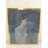 A framed and glazed Picasso print of a lady, 69.5 x 57cm