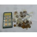 A mixed quantity of Irish coins 1928-1968 and a proof set 1971