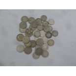A quantity of pre 1947 silver coins, approx total weight 226g
